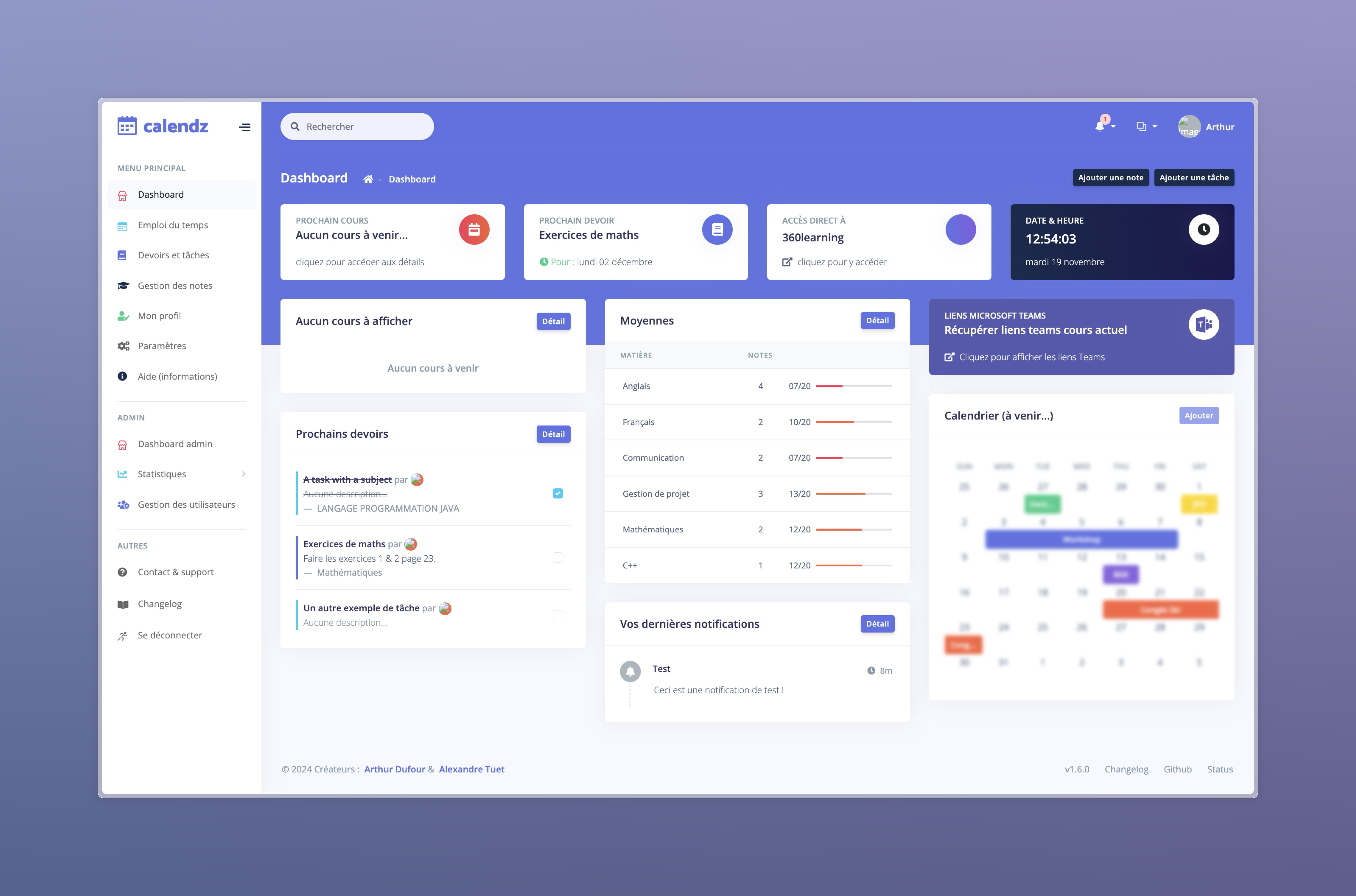 Calendz - Improving my school's planning system